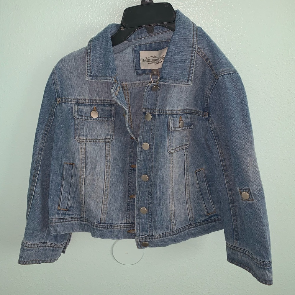 Hip length denim jacket with tags!